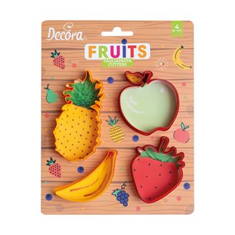 Picture of FRUITS PLASTIC COOKIE CUTTERS SET OF 4